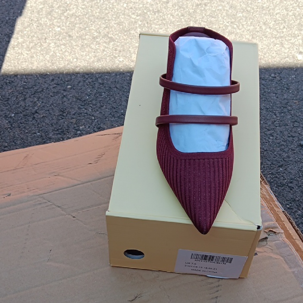 Women's Burgundy Flats